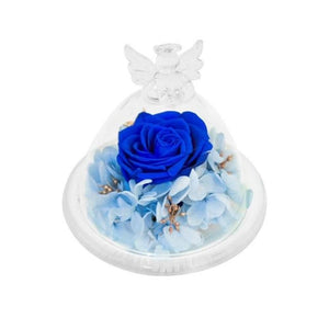 Guardian Angel Immortal Enchanted Preserved Rose Glass Display (12 Colors)